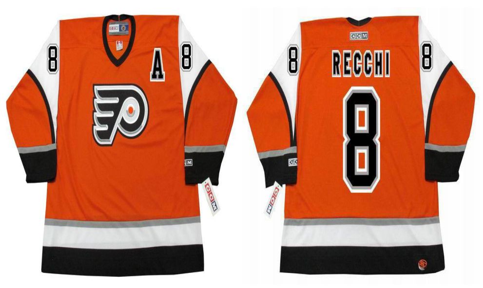 2019 Men Philadelphia Flyers #8 Recchi Orange CCM NHL jerseys